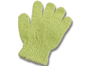Мочалка-перчатка банна 5 пальців Асорті: Салатовий
