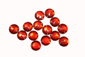 Камені пришивні Кружок великий 22мм/20шт: Червоний