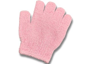 Мочалка-рукавичка банна 5 пальців Асорті: Рожевий
