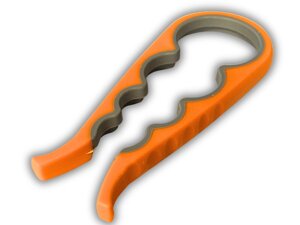 Відкривачка для банок пластикова з прорезиненою ручкою 4 в 1 / 21х9х2.3см: Оранжевий