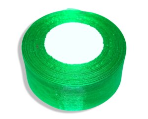 Лента органза 4см/45м: Зелений