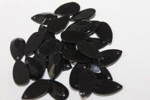 Камни пришивные Капельки 9х17мм/30шт: Черный