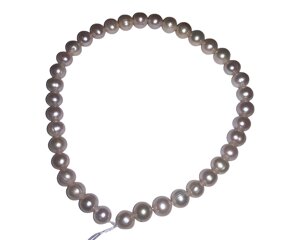 Перлинь Натуральний річковий Luxe кольє без застібки 40шт/Ø9-10: Сиреневий