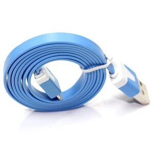 Блискавка/USB -кабель різні кольори 1м: синій
