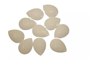 Камни пришивные (Капелька 25х17мм) 20 шт.: Белый