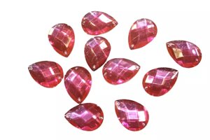 Камни пришивные (Капелька 25х17мм) 20 шт.: Розовый