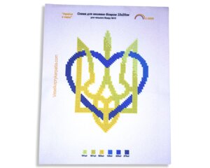 Схема Біса-Емброїда України на Габардіні з склеєним флозом 15х20см/A5: I-5035