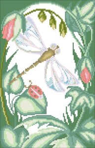 К421 СТРЕКОЗА Канва з рисунком для вишивання хрестиком