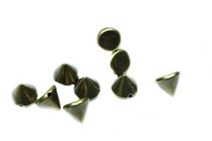 Керамічні шипи для одягу пришивні Антик 10мм/20шт