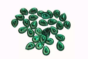 Камни пришивные (Капелька точка 17х12мм) 30шт: Зеленый