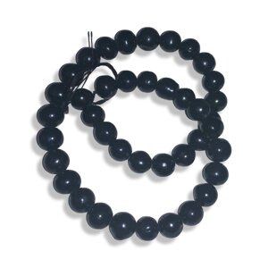 Перлинь Натуральний річковий Luxe кольє без застібки 40шт/Ø9-10: Чорний