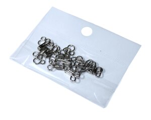 Гачки пришивні №3/18мм/10шт: Сріблястий №3