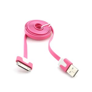 Кабель для Apple разные цвета USB/30mm/1м: Розовый