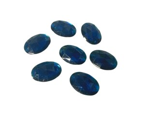 Камни пришивные Овал Большой 26х18мм/20шт: Темно-синий