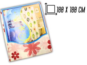 Занавіска/шторка для душу потовщена 180х180см: Ромашка