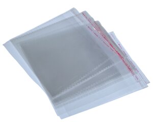 Пакети фасувальні поліетиленові з клейкою стрічкою 12.5х16 без отвору/0.3мм/20шт