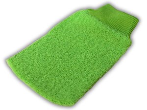 Мочалка - Рукавиця: Зелений