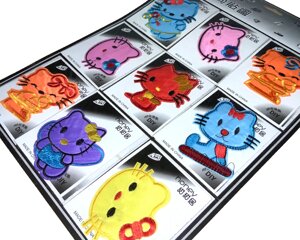 Аплікація для одягу нашивка №104 Котята 9шт/7х8см