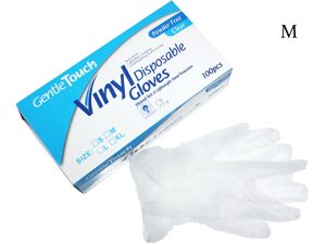 Перчатки вінілові медичні 100шт/50пар:M