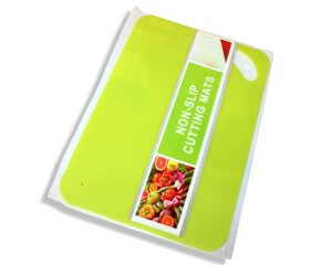 Дошка кухонна пластикова з протиковзним покриттям маленька 19х29см: Салатова