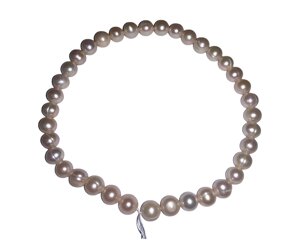 Перлинь Натуральний річковий Luxe кольє без застібки 40шт/Ø9-10: Бежевий