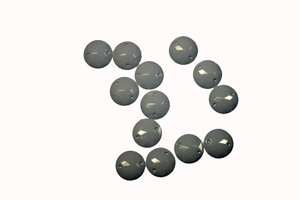 Камені пришивні Кружечок маленький 14мм/30шт: Білий