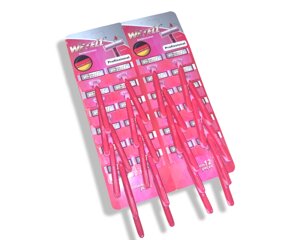 Машини для гоління одноразові пластикові рожевий провідник Wetell 24pcs/11см