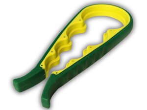 Відкривачка для банок пластикова з прогумованою ручкою 4 в 1 / 21х9х2.3см: Зелений