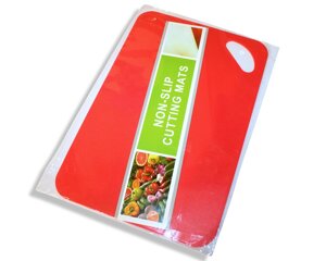 Дошка кухонна пластикова з протиковзким покриттям велика 24х34см: Червона