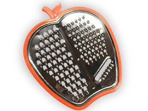 Терка з контейнером Яблуко різні кольори 15х17х4см: Помаранчевий