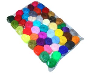 Акрилова нитка для вишивання в клубках набір усіх кольорів 70м/4.5грам/60шт