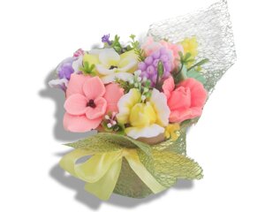 Мило сувенірне ароматизоване Букет Весняний у супнику