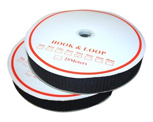 Липучка чорна 4см/25м