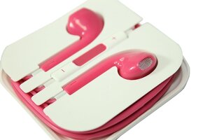Навушники EarPods з пультом дистанційного керування та мікрофоном кольорові: Рожеві