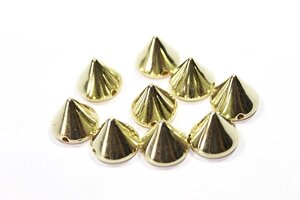 Керамічні шипи для одягу пришивні Золоті 10мм/20шт