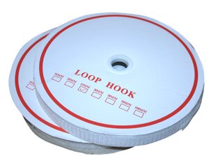 Білий липучка 2.5см/25м