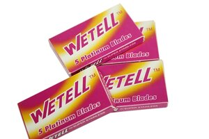 Леза Wetell із нержавної сталі на планшеті 5шт /1 коробка