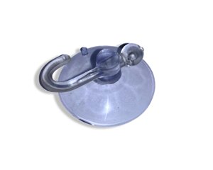 Гачок на присосці прозорий діаметр 4см