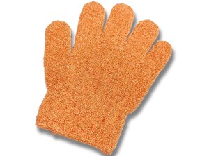 Мочалка-рукавичка банна 5 пальців Асорті: Оранжевий