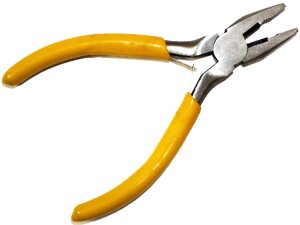 Пасатижі/плоскогубці металеві з прорезиненими ручками 12см