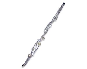 Браслет з перламутровим перлами Ø7мм/18см: Білий