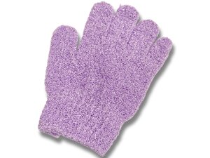 Мочалка-перчатка банна 5 пальців Асорті: Сиреневий