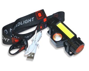 Налобний світлодіодний акумуляторний ліхтарик з магнітом №101 8см/4см