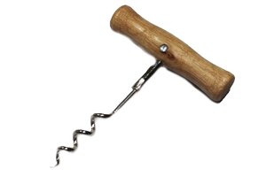 Штопор з дерев'яною ручкою 9.7см