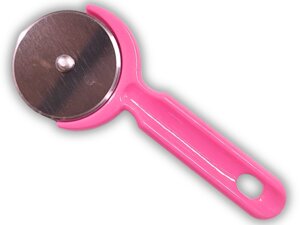 Ніж-ролик для піци маленький 16см/6см: Рожевий