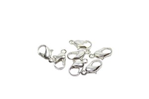 Карабіни великі різні кольори 1.5х0.8см/50шт: Сріблястий