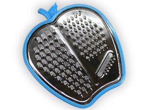 Терка з контейнером Яблуко різні кольори 15х17х4см: Голубий