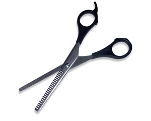 Ножиці перукарські філірувальні з пластиковою ручкою 15см