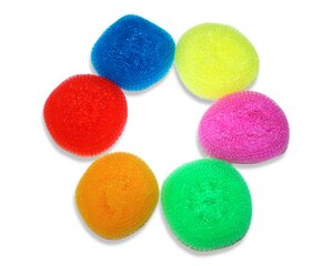 Мочалка кухонна кругла 6шт/Ø8см