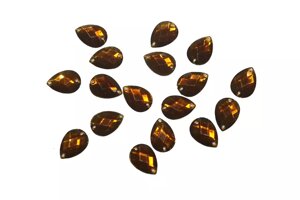 Камни пришивные Капелька 12х17мм/30шт: Коричневый